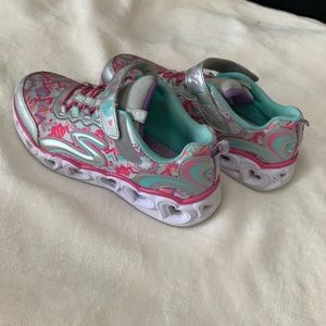 Skechers S lights light up girls size 2.5 sneakers